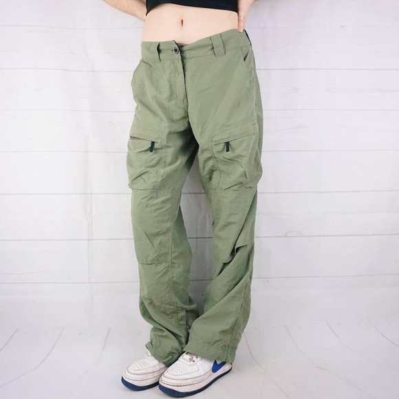 🍓Y2K KHAKI GREEN CARGO HIKING TECH PANTS🍓 - Picture 2 of 4